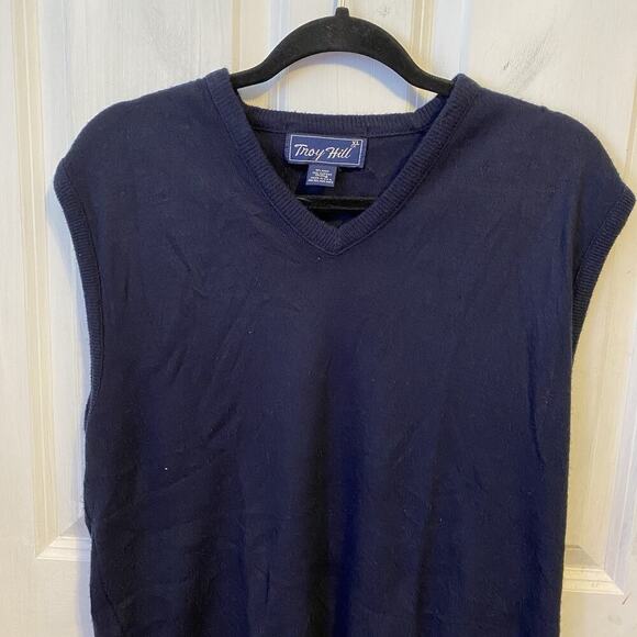 Y2K Troy Hill Men Sweater Vest Sz XL 100% DuPont Orlon USA Made Soft QuiteLuxury - Picture 5 of 7
